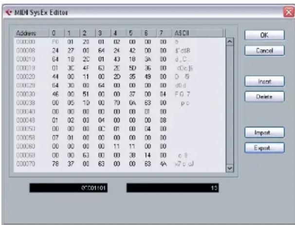 STEINBERG Cubase AI 5 - Editing System Exclusive messages - 1