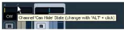 STEINBERG Cubase AI 5 - Showing/hiding individual channels (the "Can Hide" setting) - 1