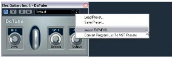 STEINBERG Cubase AI 5 - Importing and converting FXB/FXP files - 1