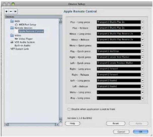 STEINBERG Cubase LE 5 - Apple Remote (Macintosh only) - 1