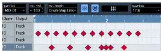 STEINBERG Cubase LE 5 - The note display - 1