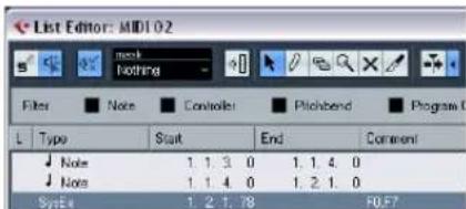 STEINBERG Cubase LE 5 - Recording a bulk dump in Cubase LE - 2
