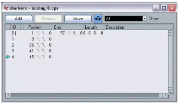 STEINBERG Cubase LE 5 - Markers - 1