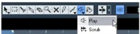 STEINBERG Cubase LE 5 - Select the Play tool. - 1