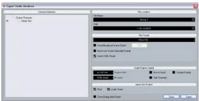 STEINBERG Cubase LE 5 - Mixing down to audio files - 1