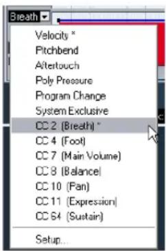 STEINBERG Cubase LE 5 - Editing continuous controllers on the controller lane - 1