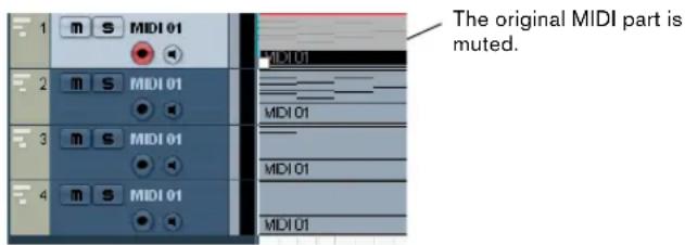 STEINBERG Cubase LE 5 - Dissolving parts into separate channels - 2