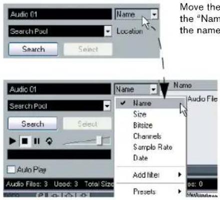STEINBERG Cubase LE 5 - Extended Search functionality - 1