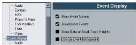 STEINBERG Cubase LE 5 - Customizing the event background - 1