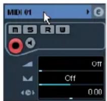 STEINBERG Cubase LE 5 - Setting the MIDI input in the Inspector - 1