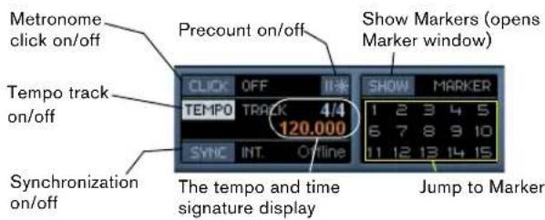 STEINBERG Cubase LE 5 - The Transport panel - 5