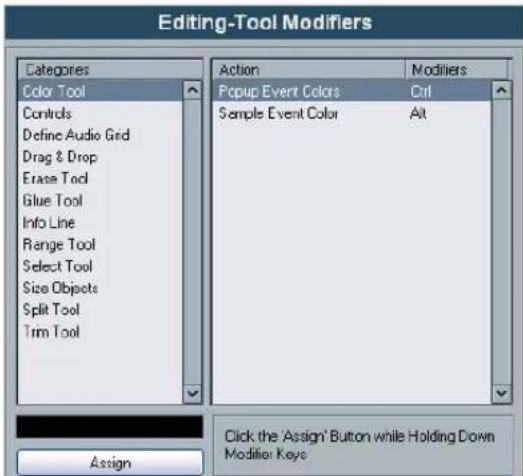 STEINBERG Cubase LE 5 - Setting up tool modifier keys - 1