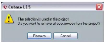 STEINBERG Cubase LE 5 - Removing clips from the Pool - 1