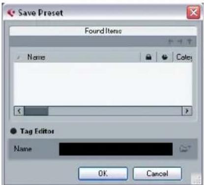 STEINBERG Cubase LE 5 - Saving effect presets - 2