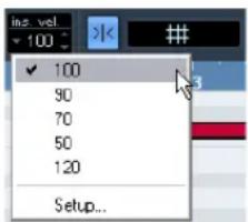 STEINBERG Cubase LE 5 - Setting velocity values - 1