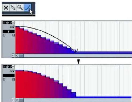 STEINBERG Cubase LE 5 - Adding and editing events in the controller display - 4