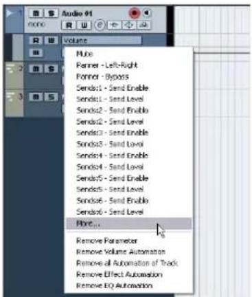 STEINBERG Cubase LE 5 - Assigning a parameter to an automation track - 1