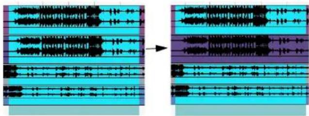 STEINBERG Cubase LE 5 - Making selection ranges for several non-contiguous tracks - 1