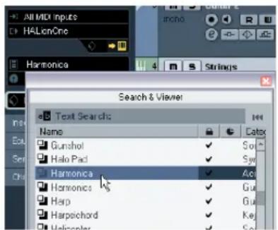 STEINBERG Cubase LE 5 - Selecting VST Instrument presets - 1