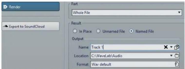 STEINBERG Wavelab LE 9 - Render Tab - 1
