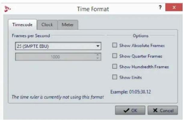 STEINBERG Wavelab LE 9 - Time Format Dialog - 1
