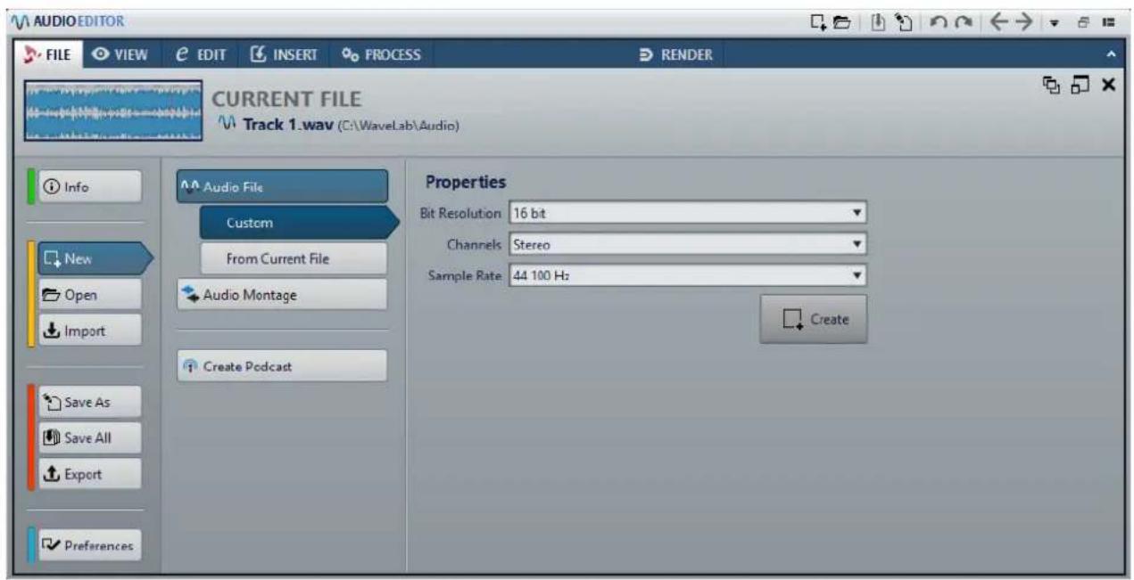 STEINBERG Wavelab LE 9 - File Tab - 1