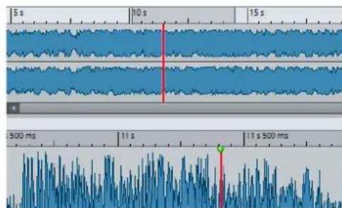 STEINBERG Wavelab LE 9 - Zooming in the Overview and Main View Sections (Audio Editor Only) - 1