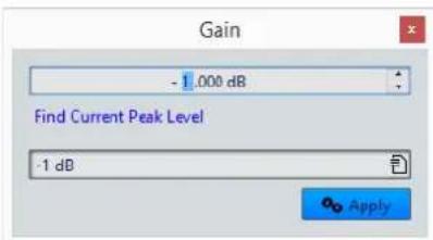STEINBERG Wavelab LE 9 - Gain Dialog - 1