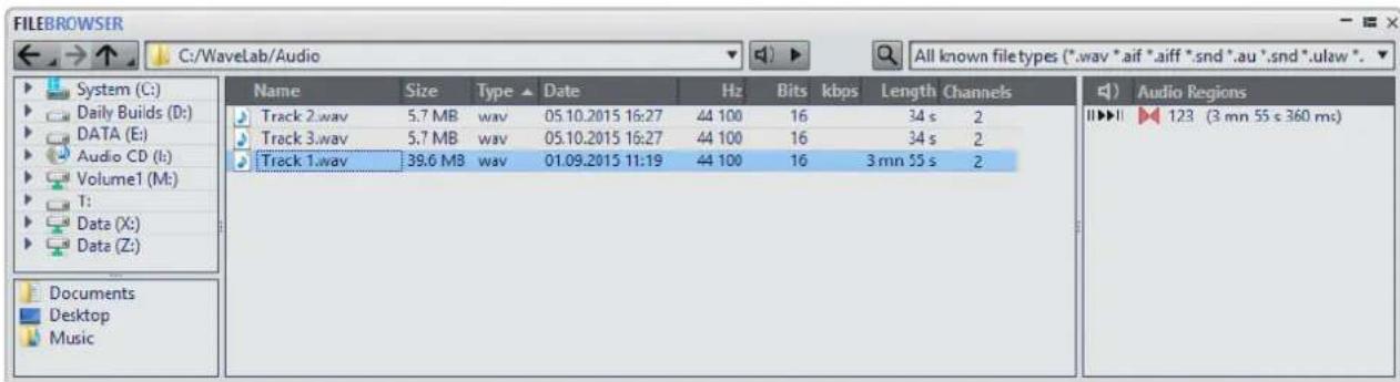 STEINBERG Wavelab LE 9 - File Browser Window - 1