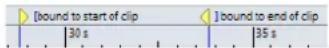 STEINBERG Wavelab LE 9 - Binding Markers to Clips in the Audio Montage - 1
