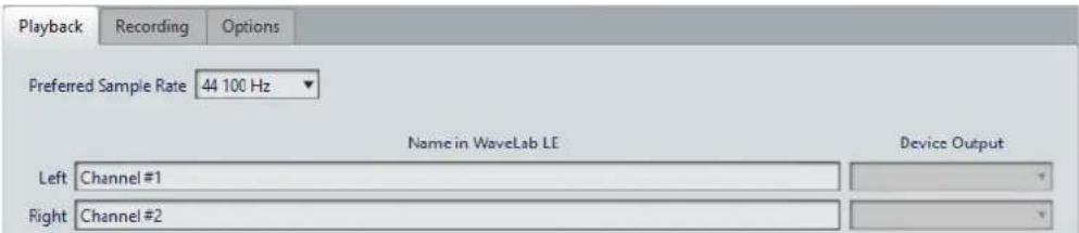 STEINBERG Wavelab LE 9 - Playback Tab - 1