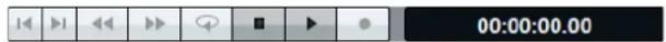 STEINBERG Wavelab LE 9 - Transport Bar in the Podcast Editor - 1