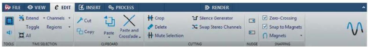 STEINBERG Wavelab LE 9 - Edit Tab - 1