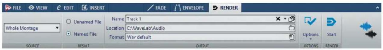 STEINBERG Wavelab LE 9 - Render Tab - 1