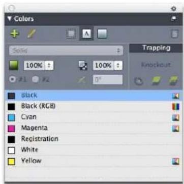 QUARK XPress 10.1 - Colors palette - 1