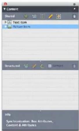 QUARK XPress 10.1 - Content palette - 1