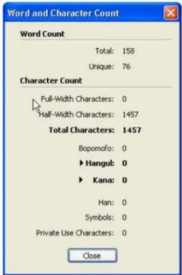 QUARK XPress 10.1 - Counting words and characters - 1