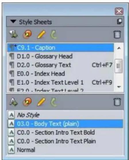 QUARK XPress 10.1 - Style Sheets palette - 2