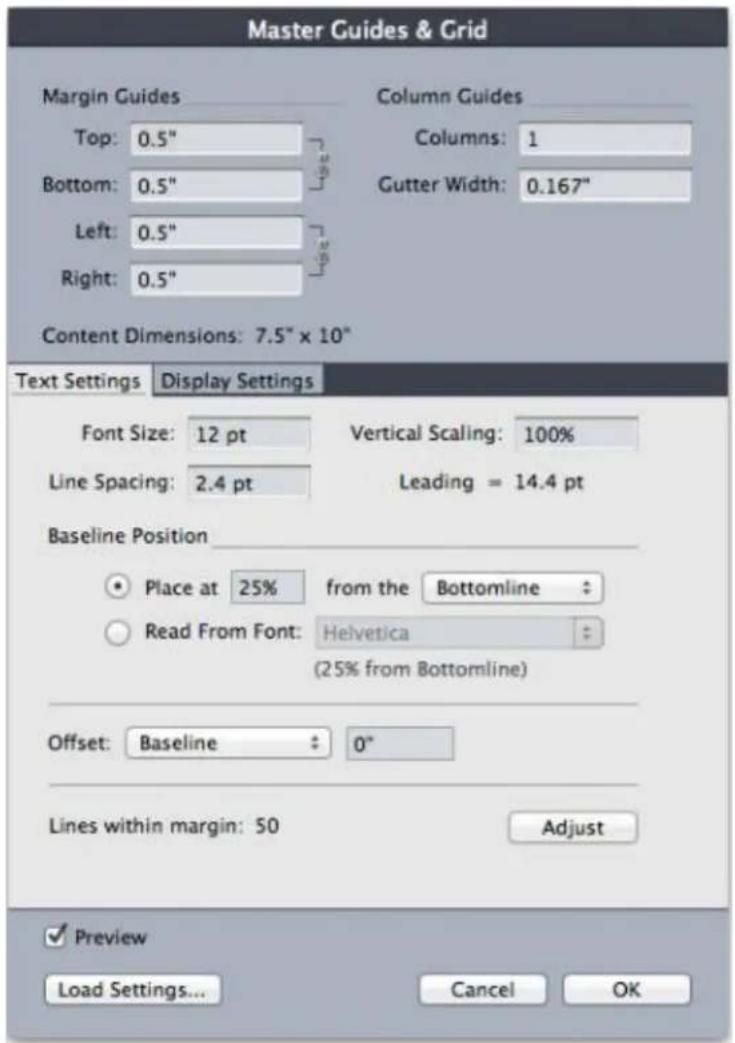 QUARK XPress 10.1 - Configuring a master page grid - 1