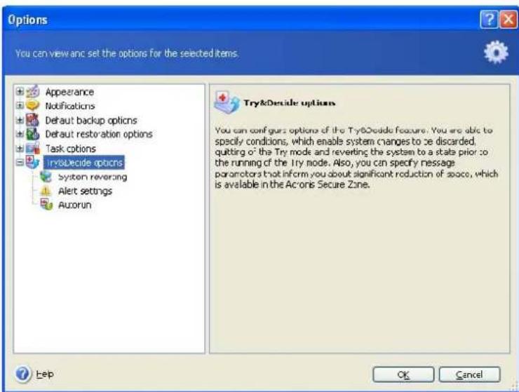 ACRONIS True Image Home 11.0 - Using Try&Decide - 4
