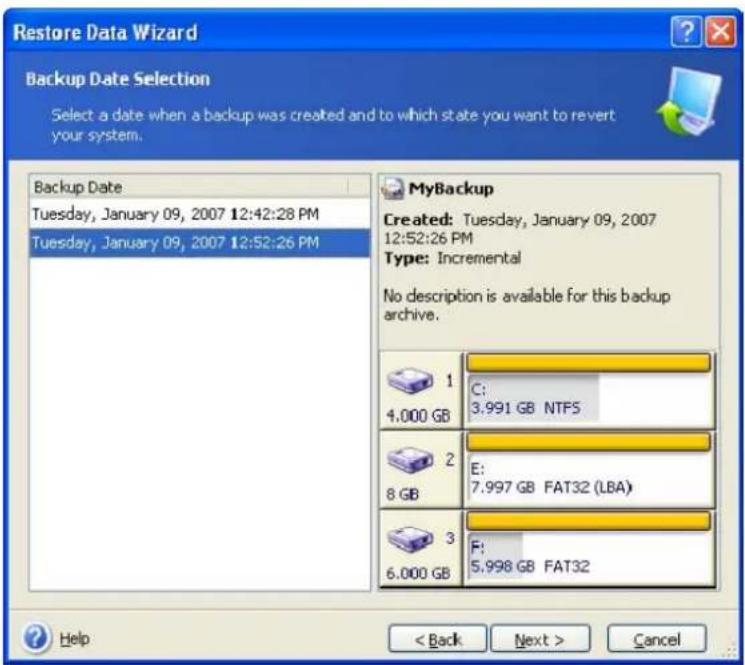 ACRONIS True Image Home 11.0 - Restoring files and folders from file archives - 7