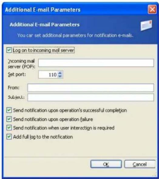 ACRONIS True Image Home 11.0 - Email notification - 2
