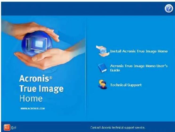 ACRONIS True Image Home 11.0 - Installing Acronis True Image Home - 1