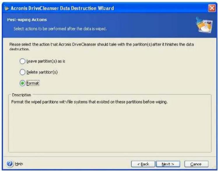 ACRONIS True Image Home 11.0 - Acronis DriveCleanser - 2