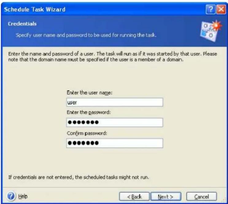 ACRONIS True Image Home 11.0 - Creating scheduled tasks - 7