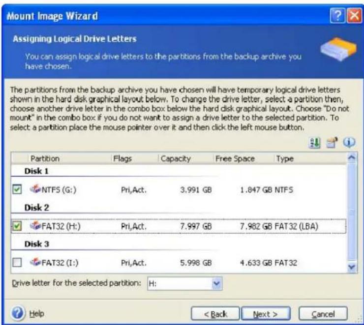 ACRONIS True Image Home 11.0 - Mounting an image - 3