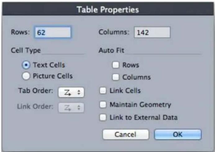 QUARK XPress 10.2 - Drawing a table - 1
