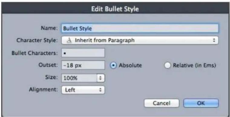 QUARK XPress 10.2 - Working with bullet styles - 1