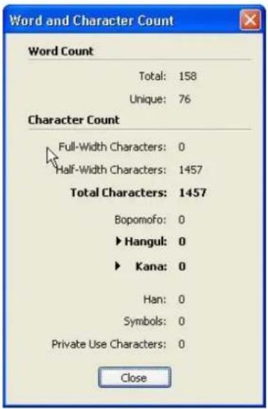QUARK XPress 10.2 - Counting words and characters - 1