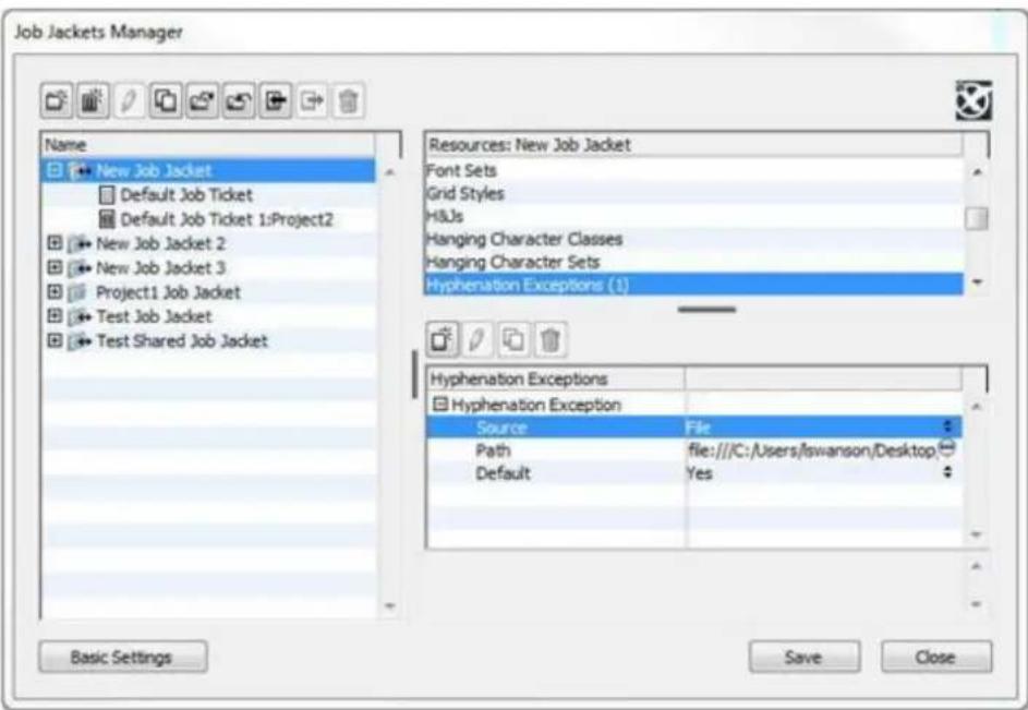 QUARK XPress 10.2 - Job Jackets with hyphenation exceptions - 1
